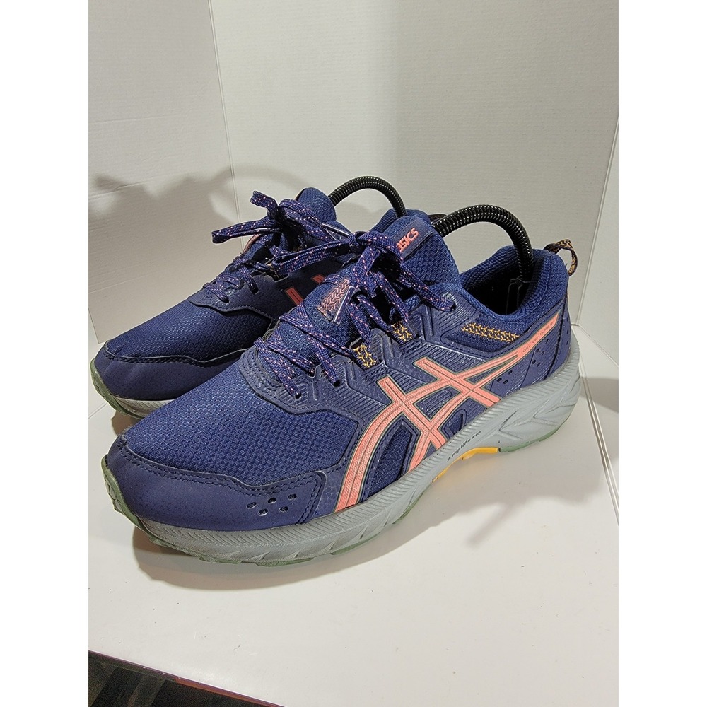 ASICS GEL-Venture 9 Women's Wide Mesh Low Top Lace-Up Sneakers Black Pink Sz 8.5